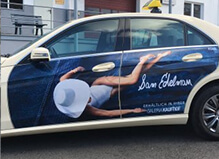 Ukázka reklamy na taxi