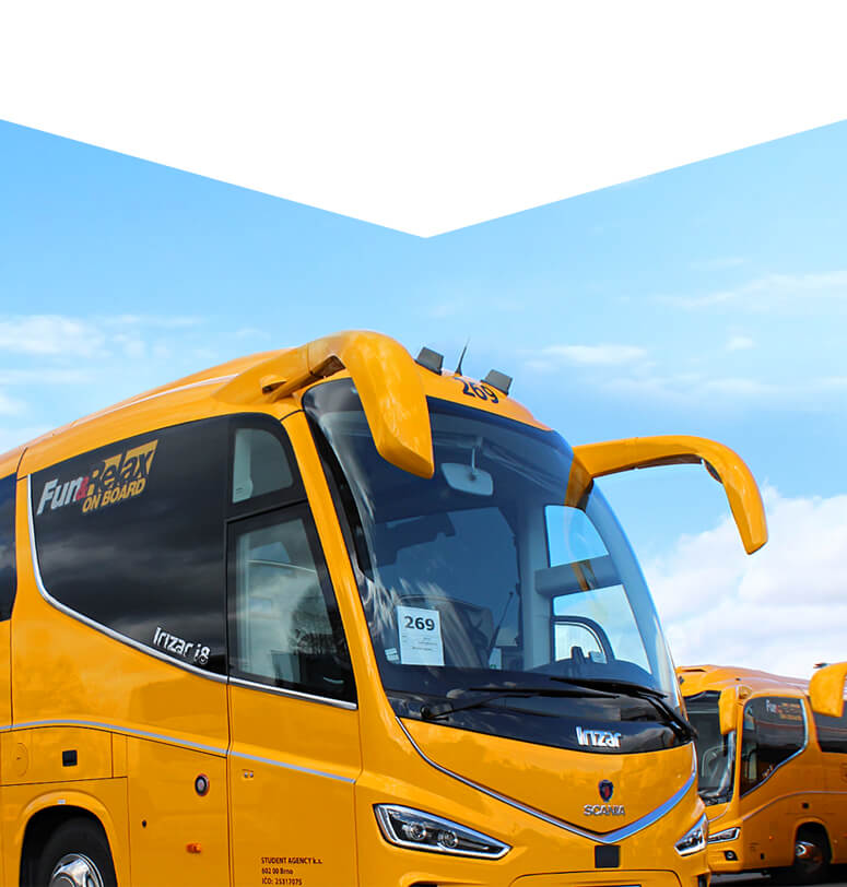 Autobus na nádraží v Brně