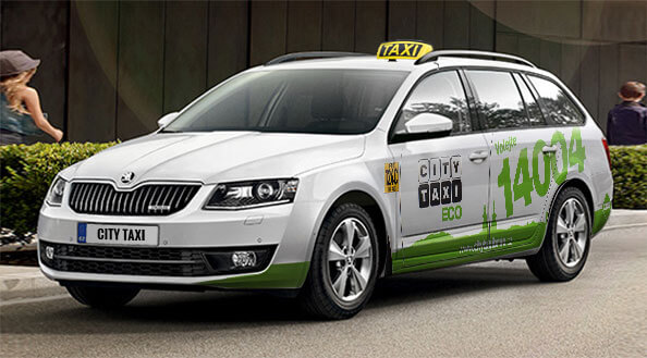 Ekologický vůz taxi
